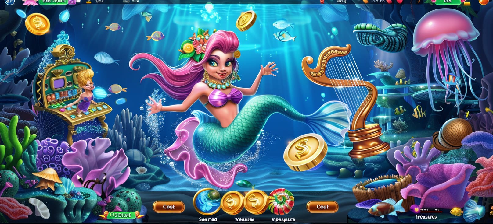 Caça-níqueis de sereia online com tesouros do mar no 2511bet cassino